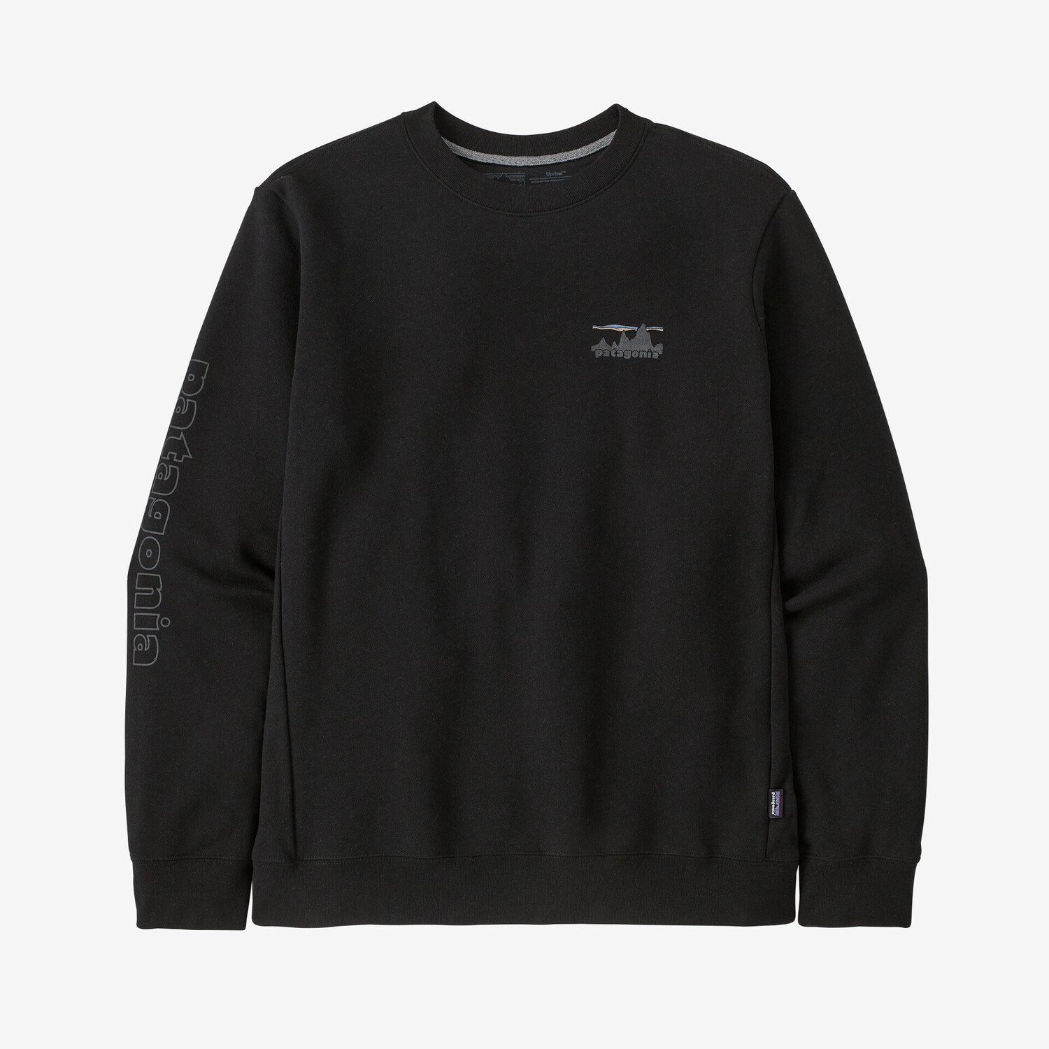 Толстовка Patagonia 73 Skyline Uprisal Crew, черная, Черный, Толстовка Patagonia 73 Skyline Uprisal Crew, черная